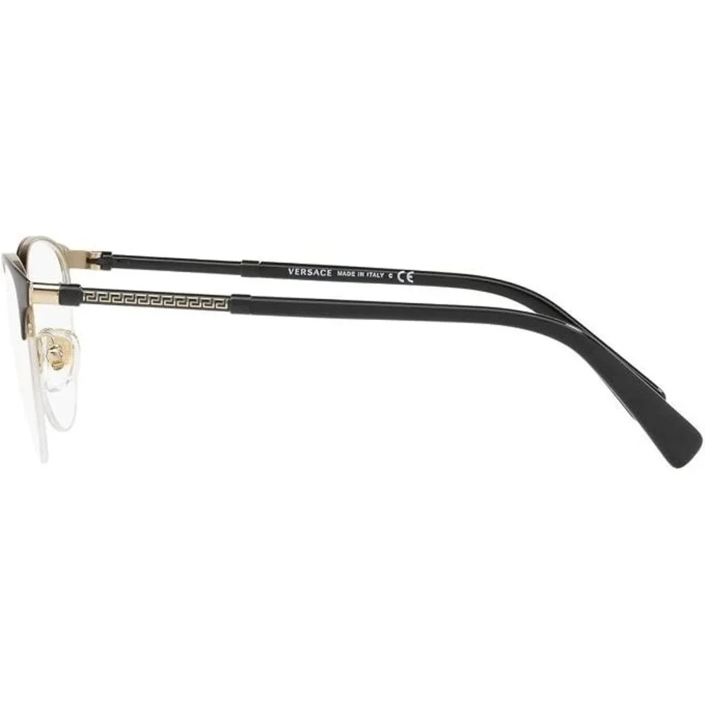 Versace Women's VE1247 1252 Black Eyeglasses 52mm Made in Italy Brand New in Box
